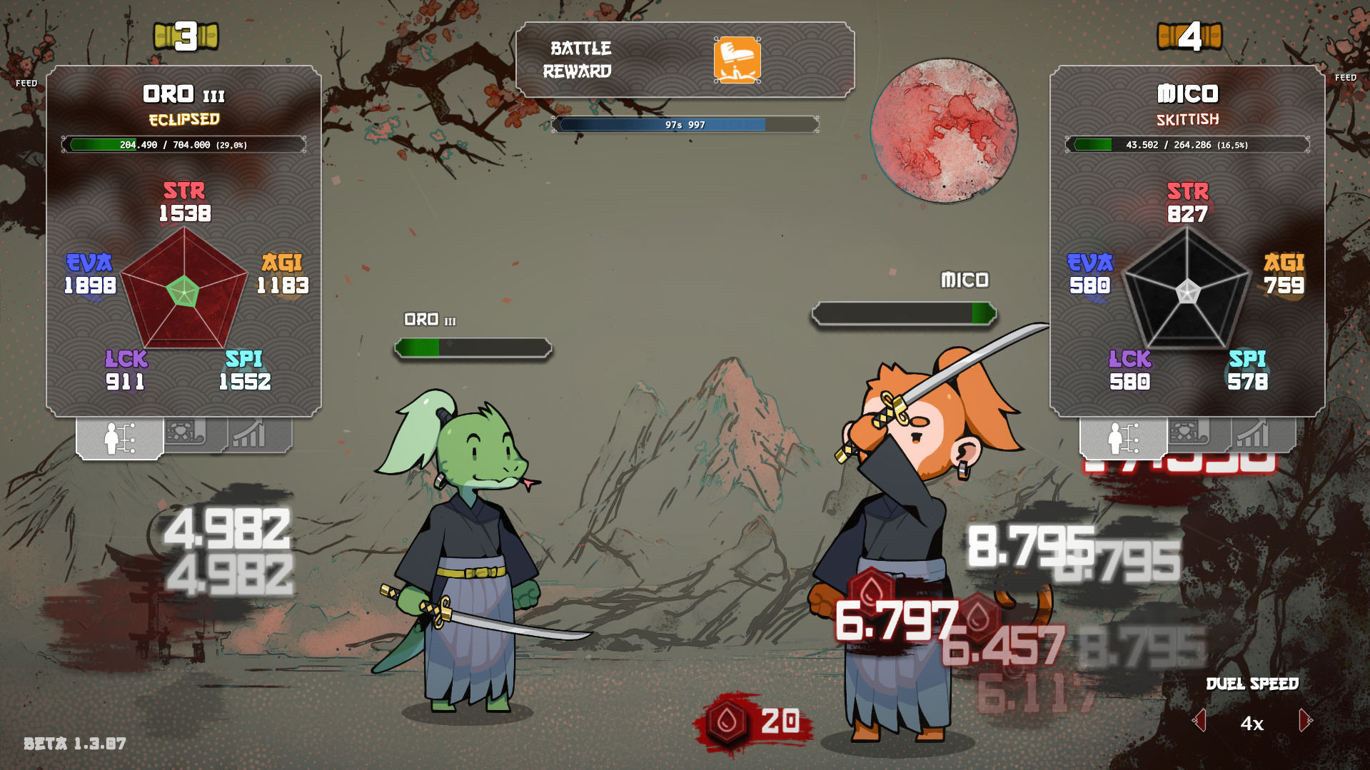 Heritage late-run strategic setup screen